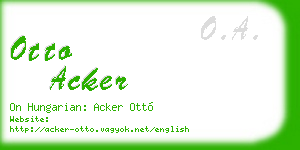 otto acker business card